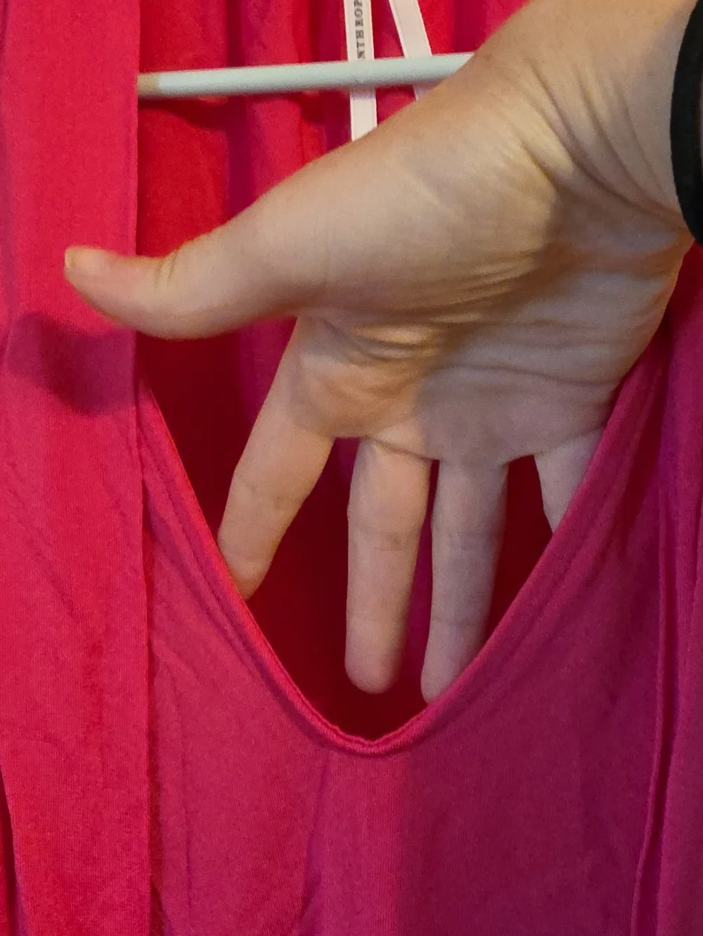 Anthropologie Hot Pink Tie Neck Sleevless  Blouse. In EUC